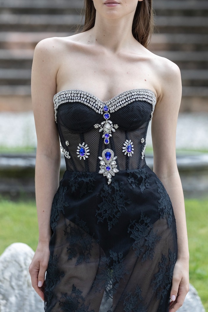 Sophie Couture - Corset gown with embellished stones and laces