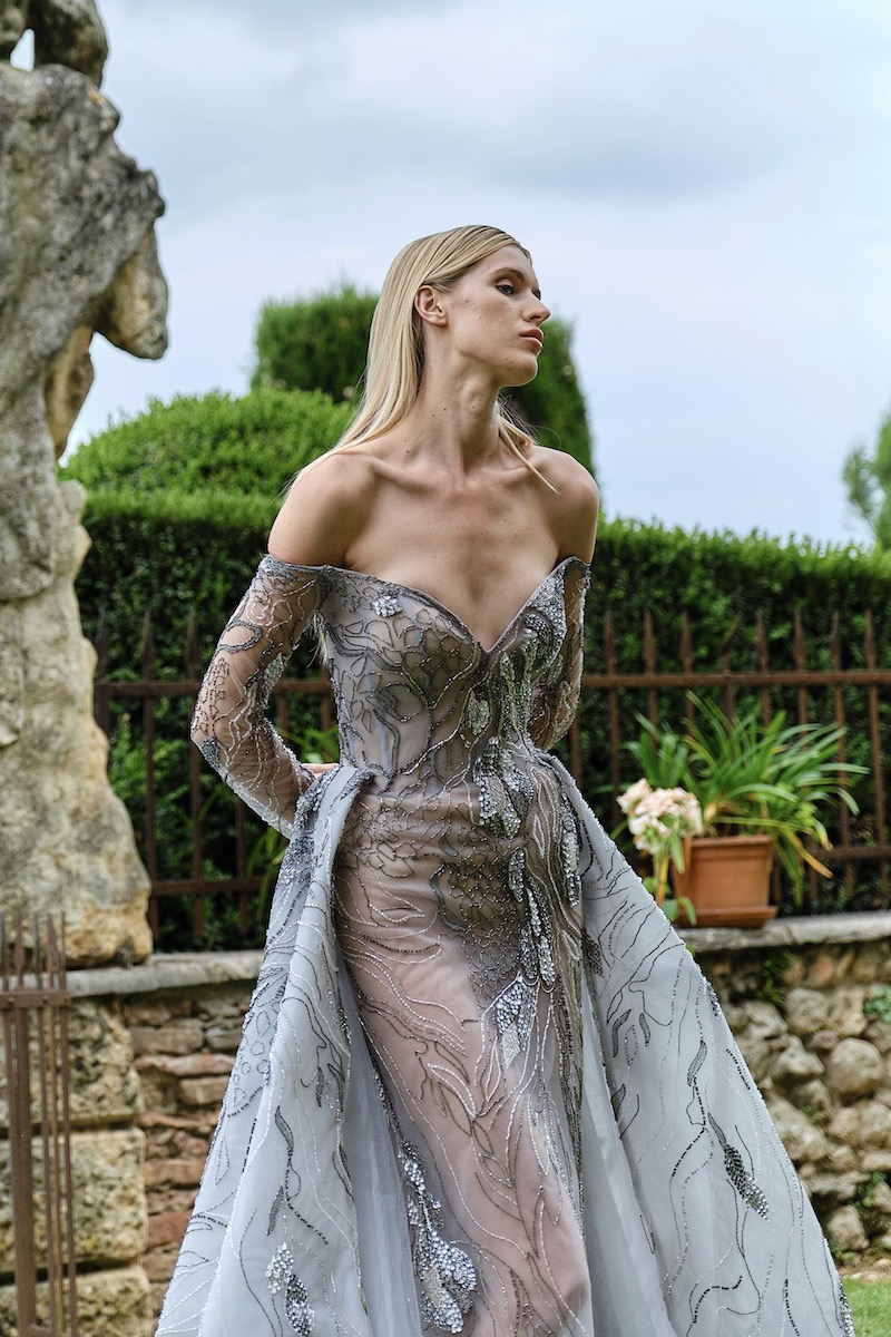 Sophie Couture - Elegant gown with silver embellishments