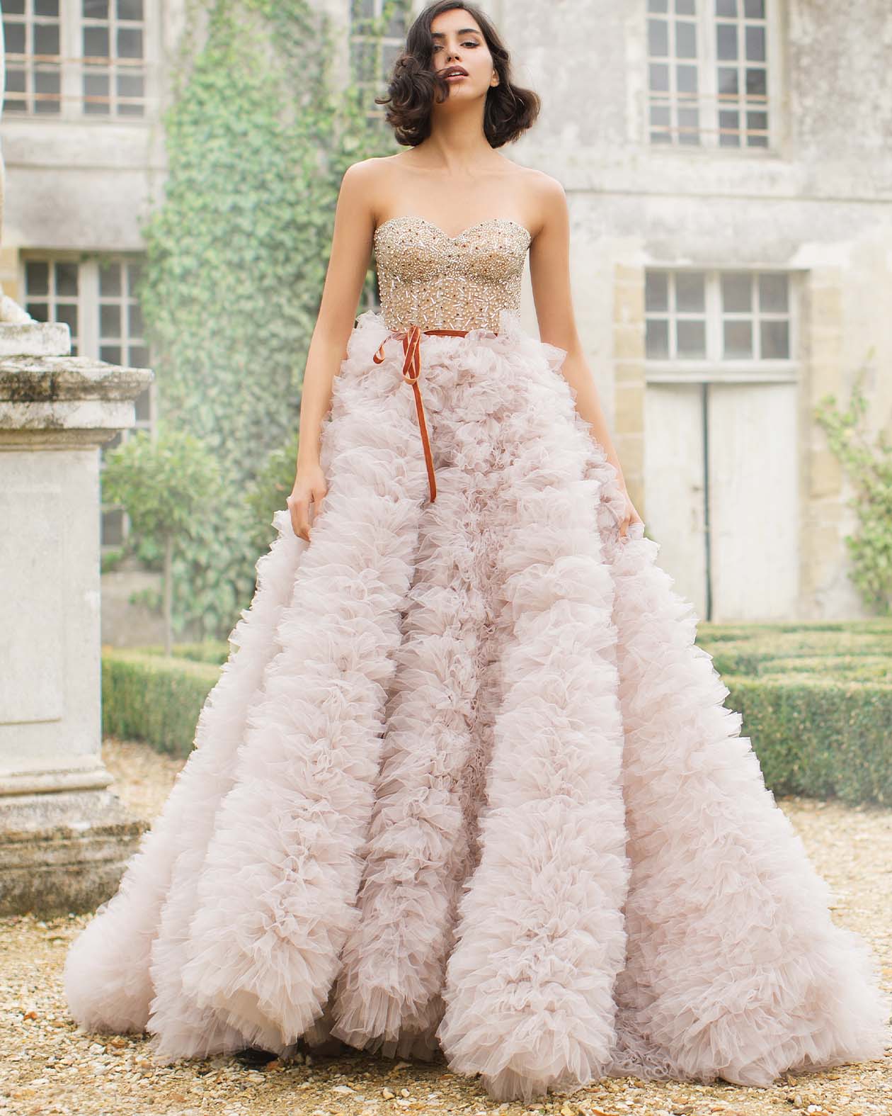 Tulle burst and exquisite embellishments gown